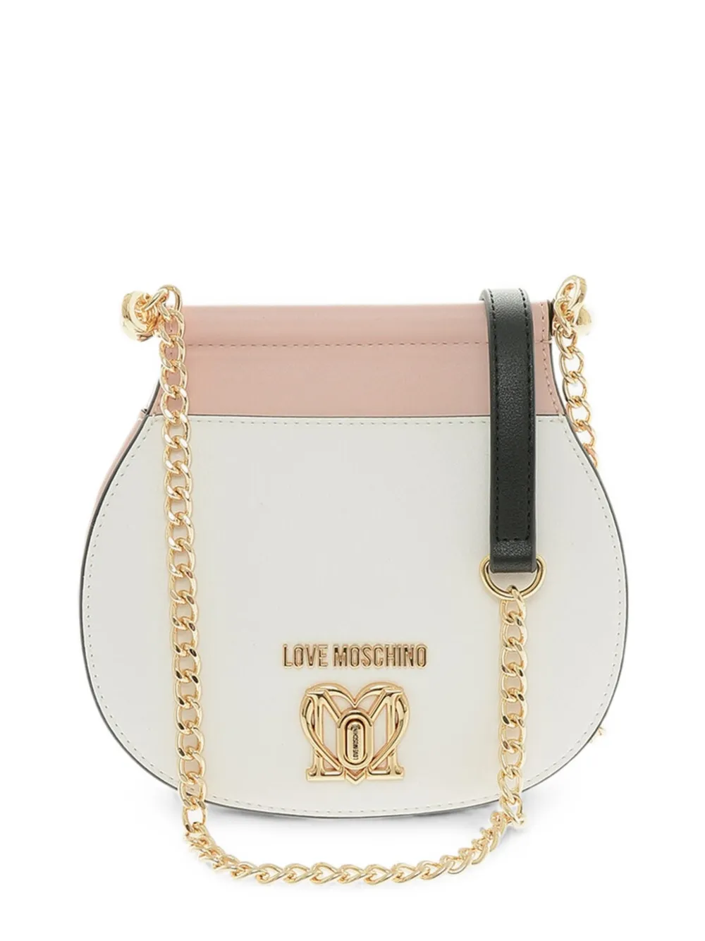 Moschino logo-plaque shoulder bag - White