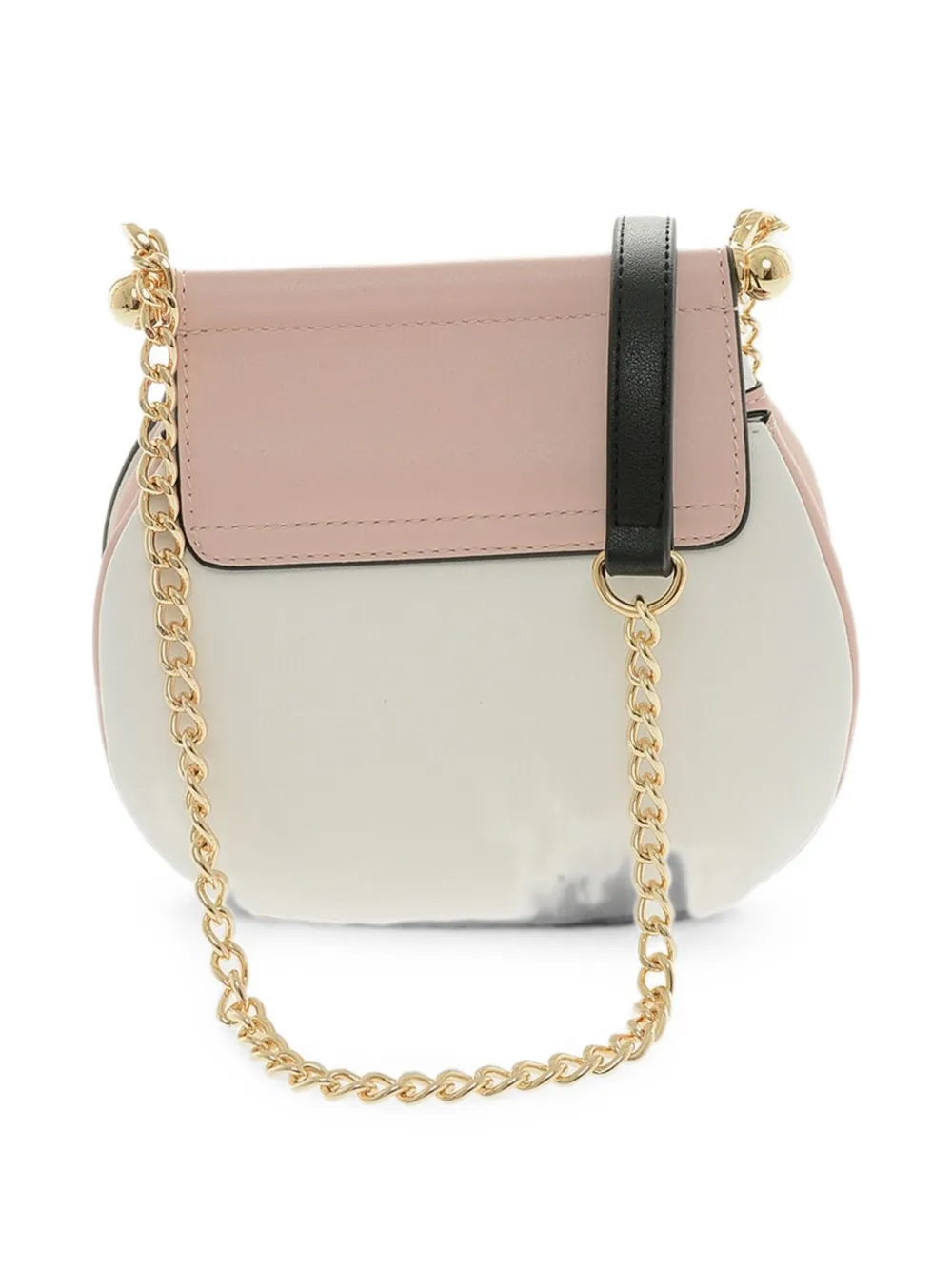 Moschino logo-plaque shoulder bag Wit