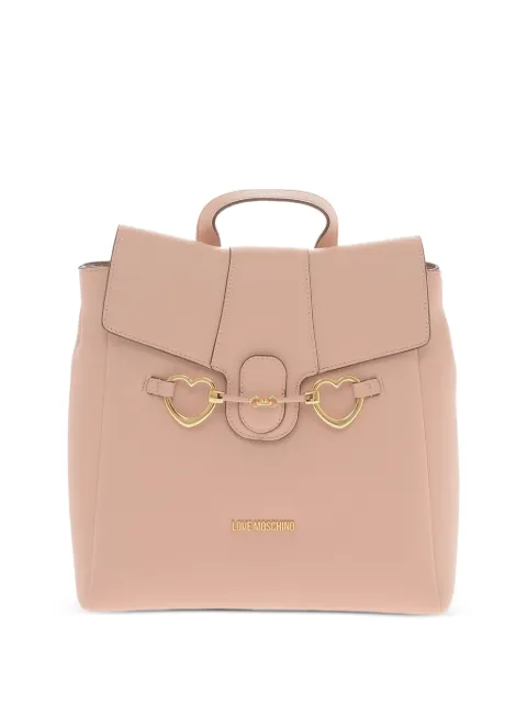 Moschino heart-shaped buckle backpack