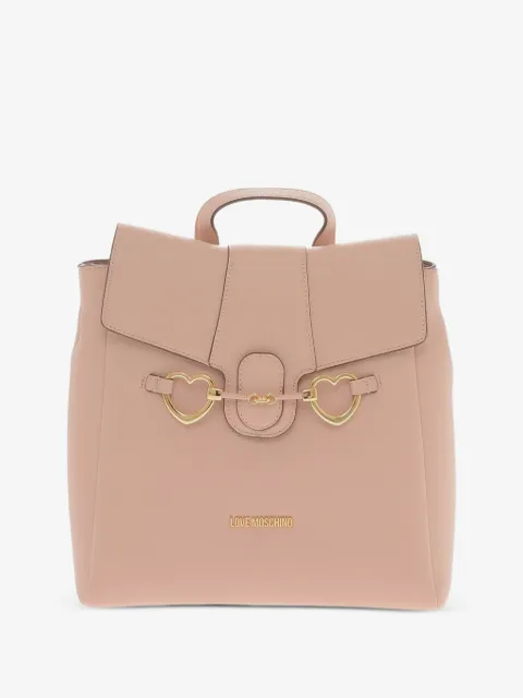 Moschino heart-shaped buckle backpack
