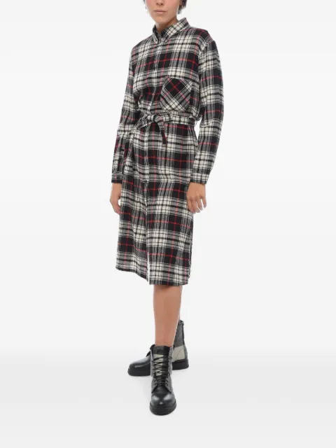 Woolrich checked shirt midi dress