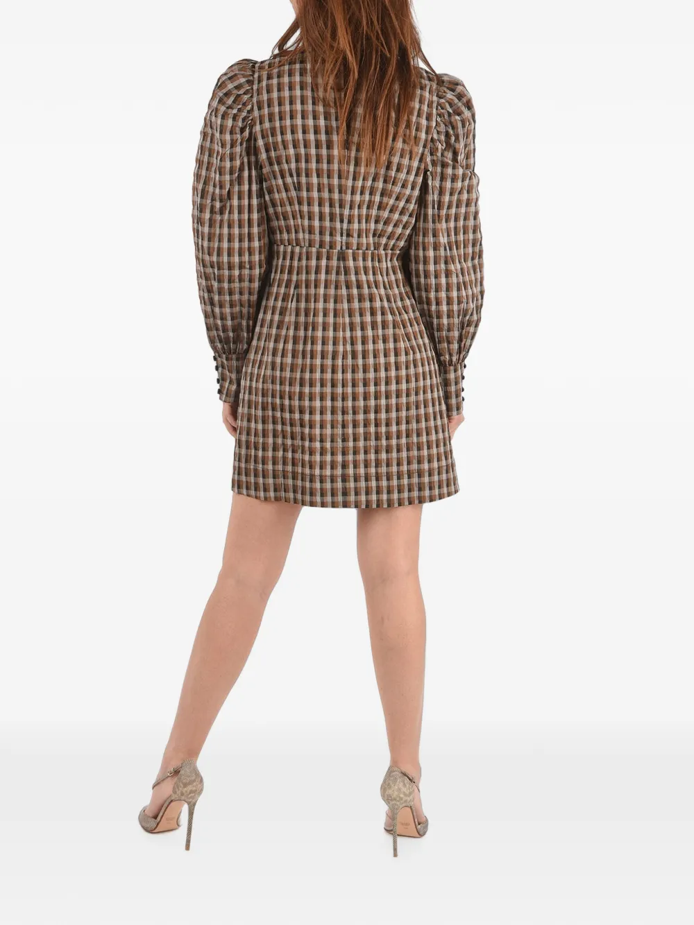 Baum Und Pferdgarten Aidine gingham-print mini dress Bruin