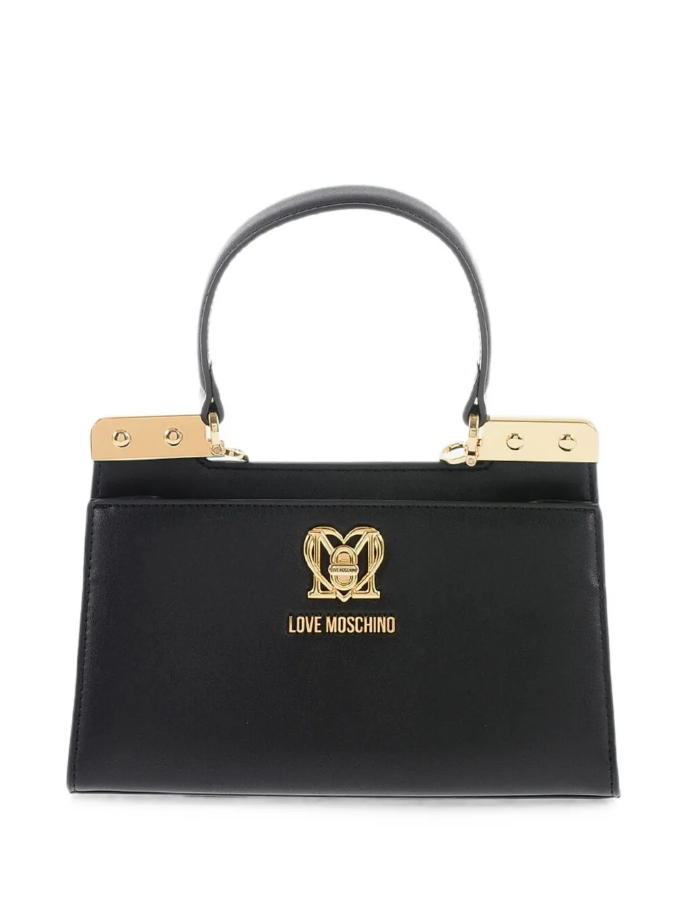 Love Moschino logo-plaque tote bag - Black