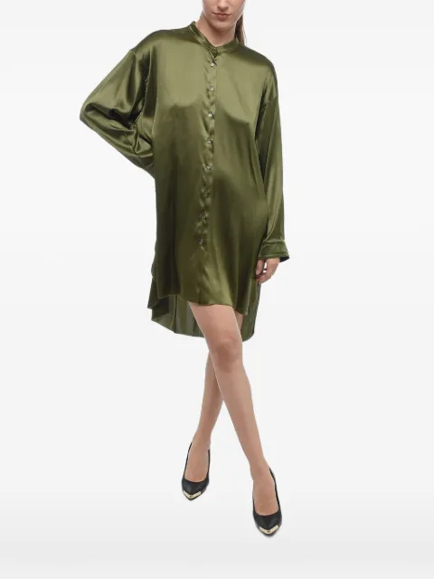 Mr.Mrs Shirt Gioia asymmetric-hem satin shirt
