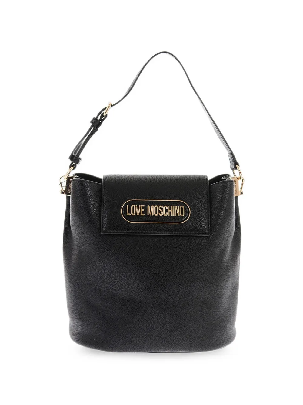 Love Moschino logo-embossed bucket bag - Schwarz