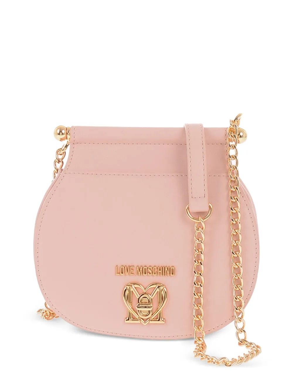 Love Moschino Umhängetasche mit Logo-Schild - Rosa