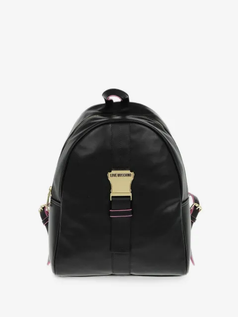 Moschino Love faux-leather buckle-detail backpack