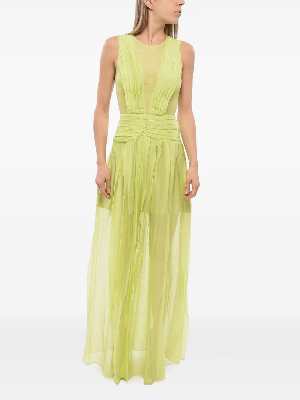 John Richmond sleeveless maxi dress - Gelb