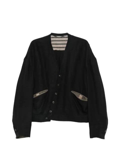 Ziggy Chen asymmetric-fastening panelled jacket