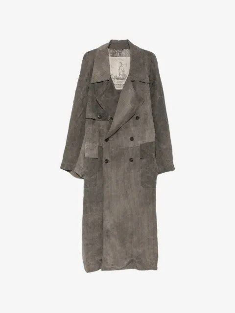 Ziggy Chen manteau rayé à boutonnière croisée