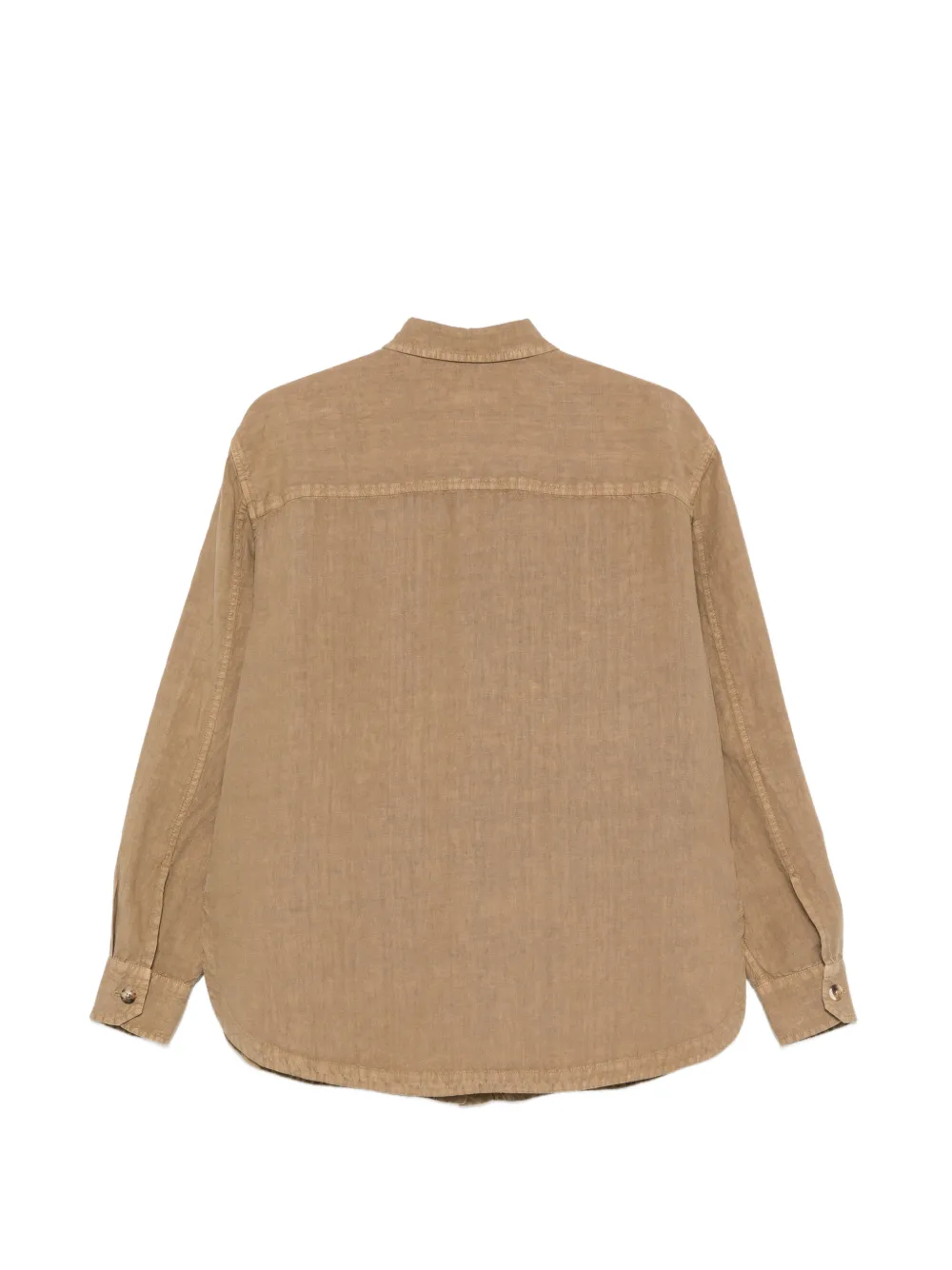 Boglioli Button-down blouse met gewelfde afwerking Beige