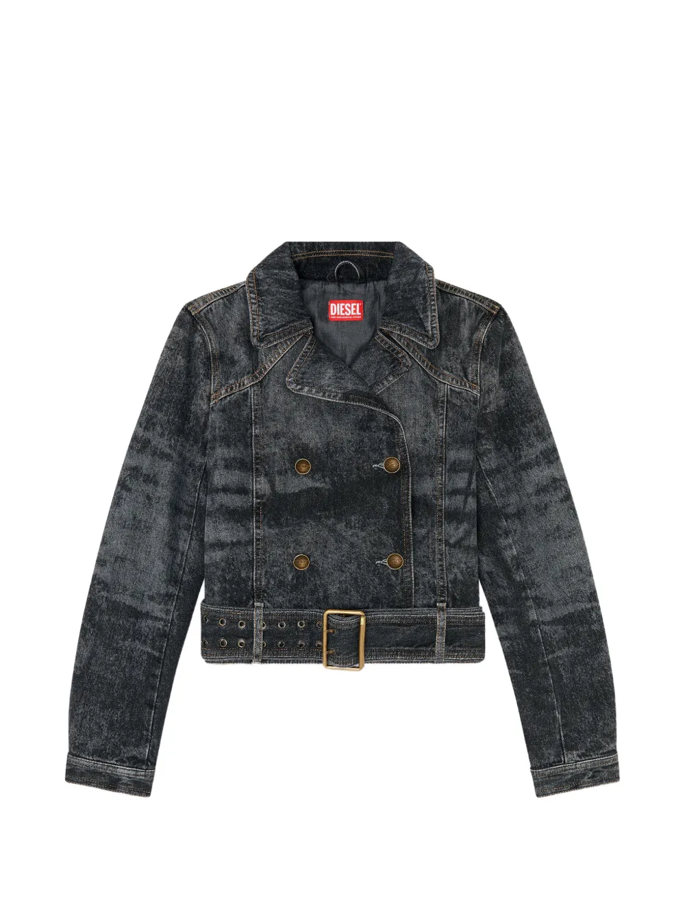 Diesel De-Legend-S belted denim jacket - Nero