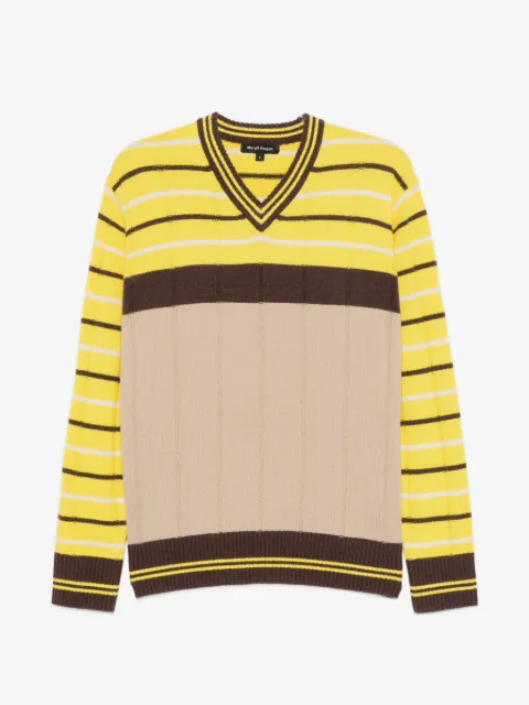 MERYLL ROGGE striped V-neck sweater