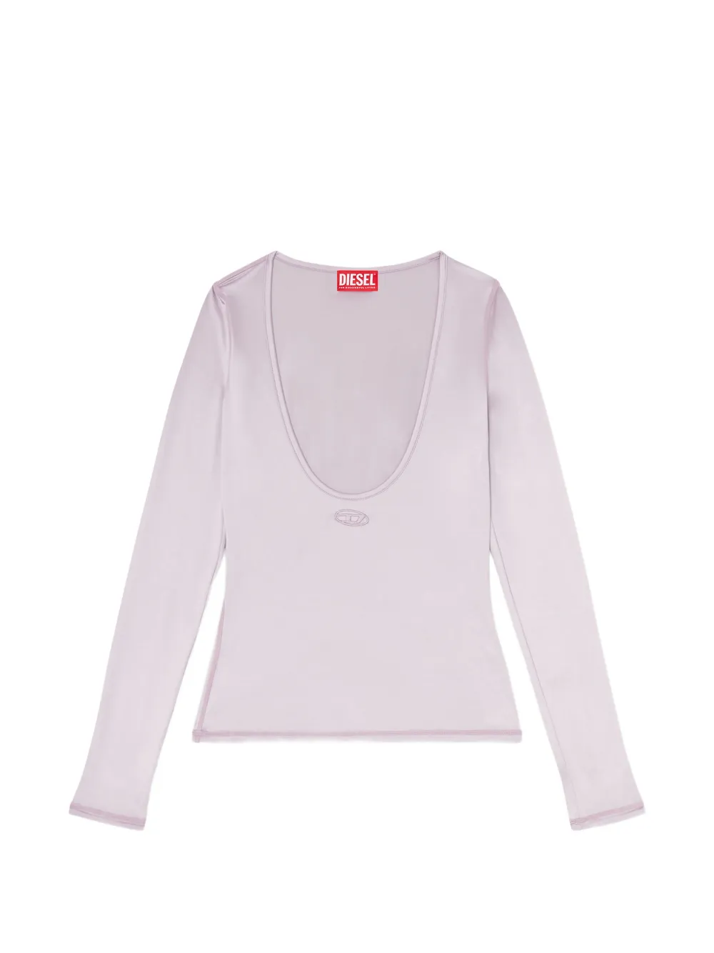 Diesel Oval D scoop-neck top - Violett