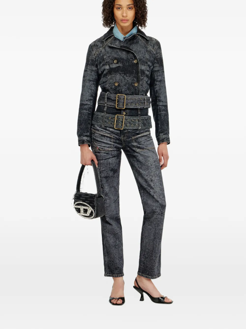 Diesel belted D-Gorina jeans - Schwarz