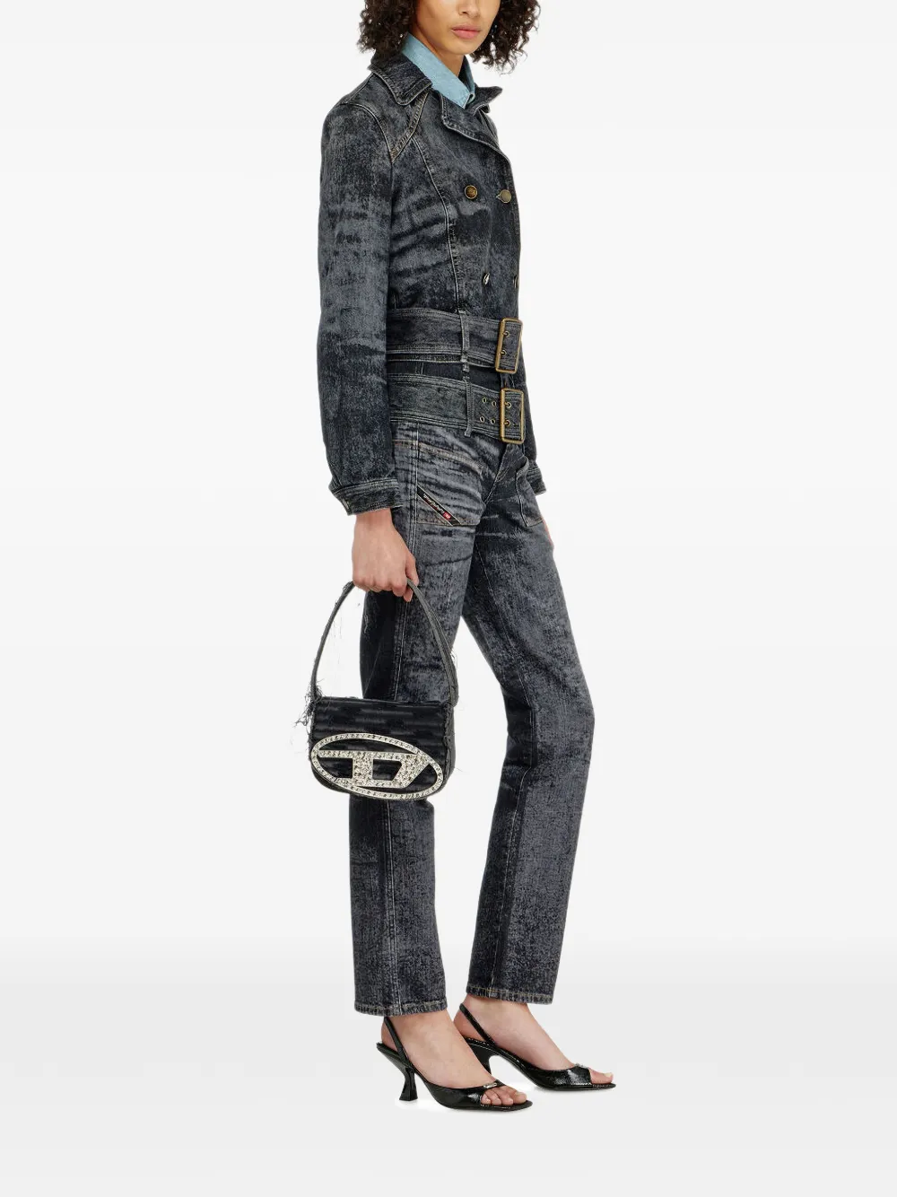Diesel belted D-Gorina jeans - Nero