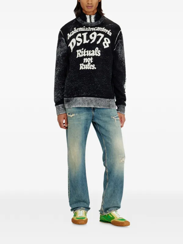 Diesel logo-print K-LAUTI Sweater | Black | FARFETCH