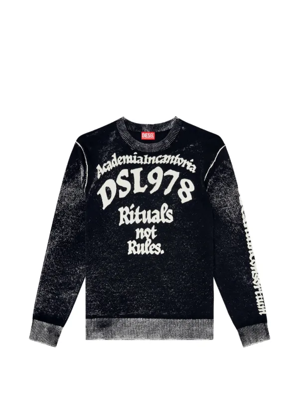 Diesel logo-print K-LAUTI Sweater | Black | FARFETCH
