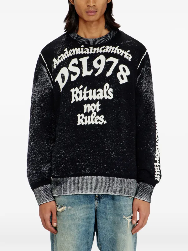 Diesel logo-print K-LAUTI Sweater | Black | FARFETCH