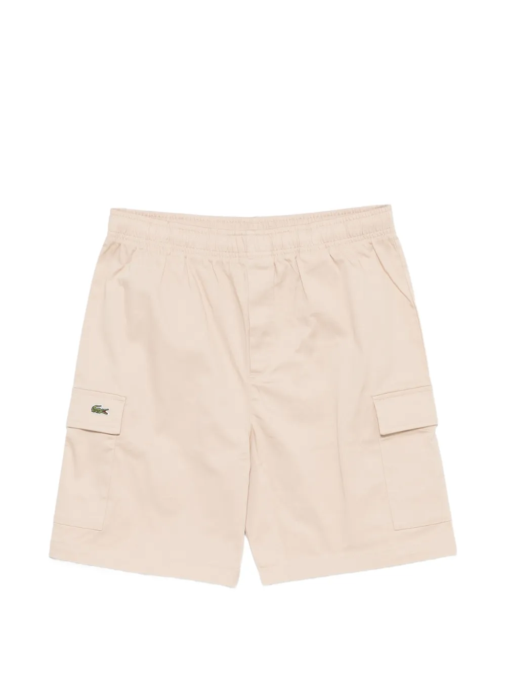 Lacoste Kids logo-patch cargo shorts - Toni neutri