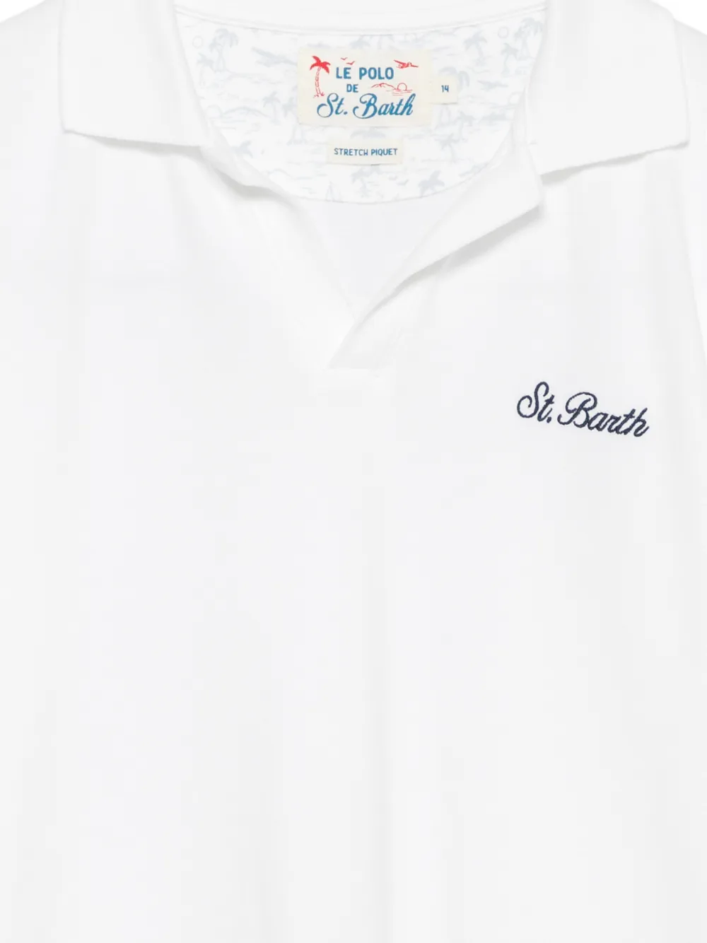 MC2 Saint Barth Kids T-shirt met geborduurd logo Wit
