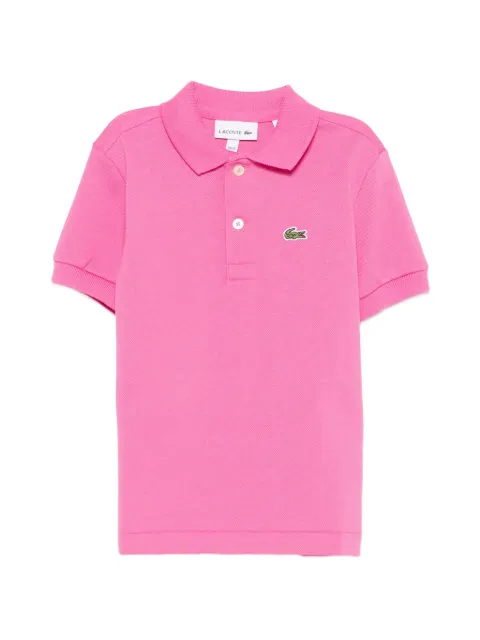 Lacoste Kids playera tipo polo de piqué con parche del logo