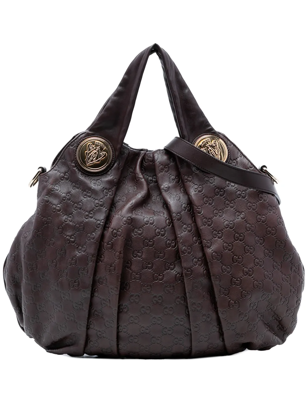 Gucci Pre-Owned 2016-2026 Large Guccissima Hysteria satchel - Marrone