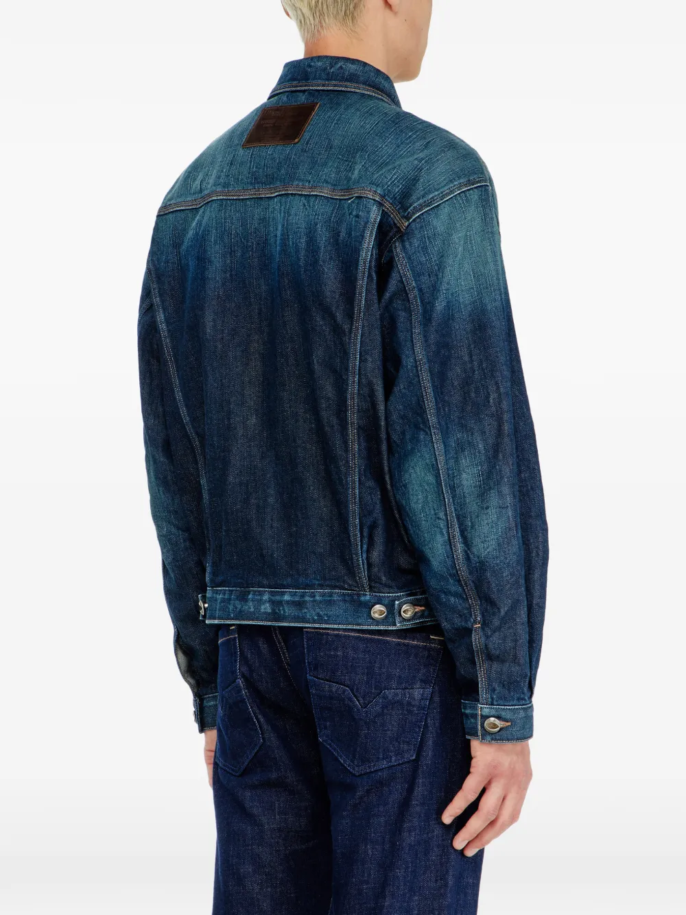 Diesel D-Denver-Cl trucker denim jack Blauw