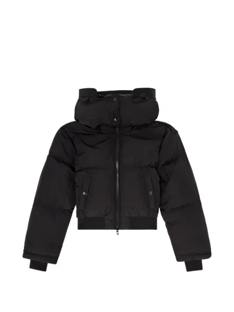 Diesel wrinkled-nylon down puffer jacket with detachable hood