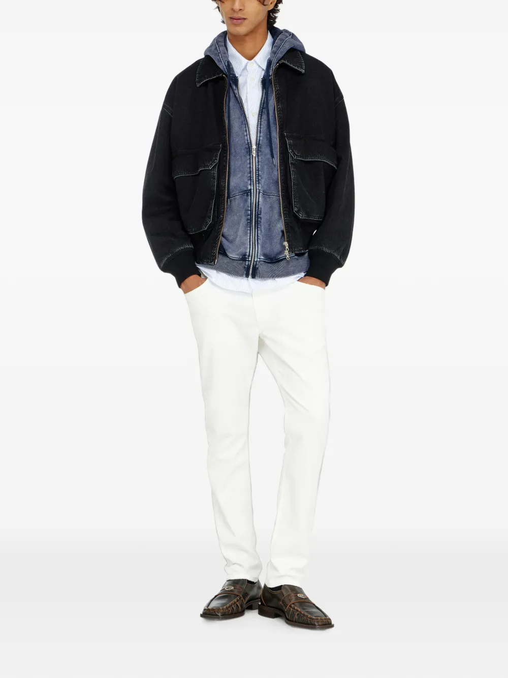 Diesel 2032 D-Krooley-BW Joggjeans jeans Wit