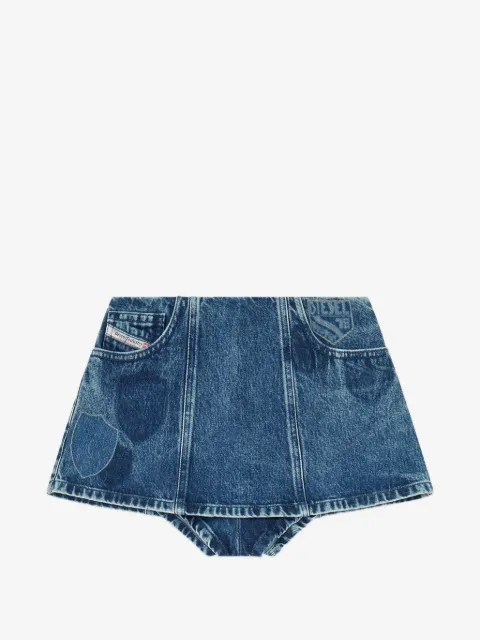 Diesel shorts de mezclilla con parches de sombra