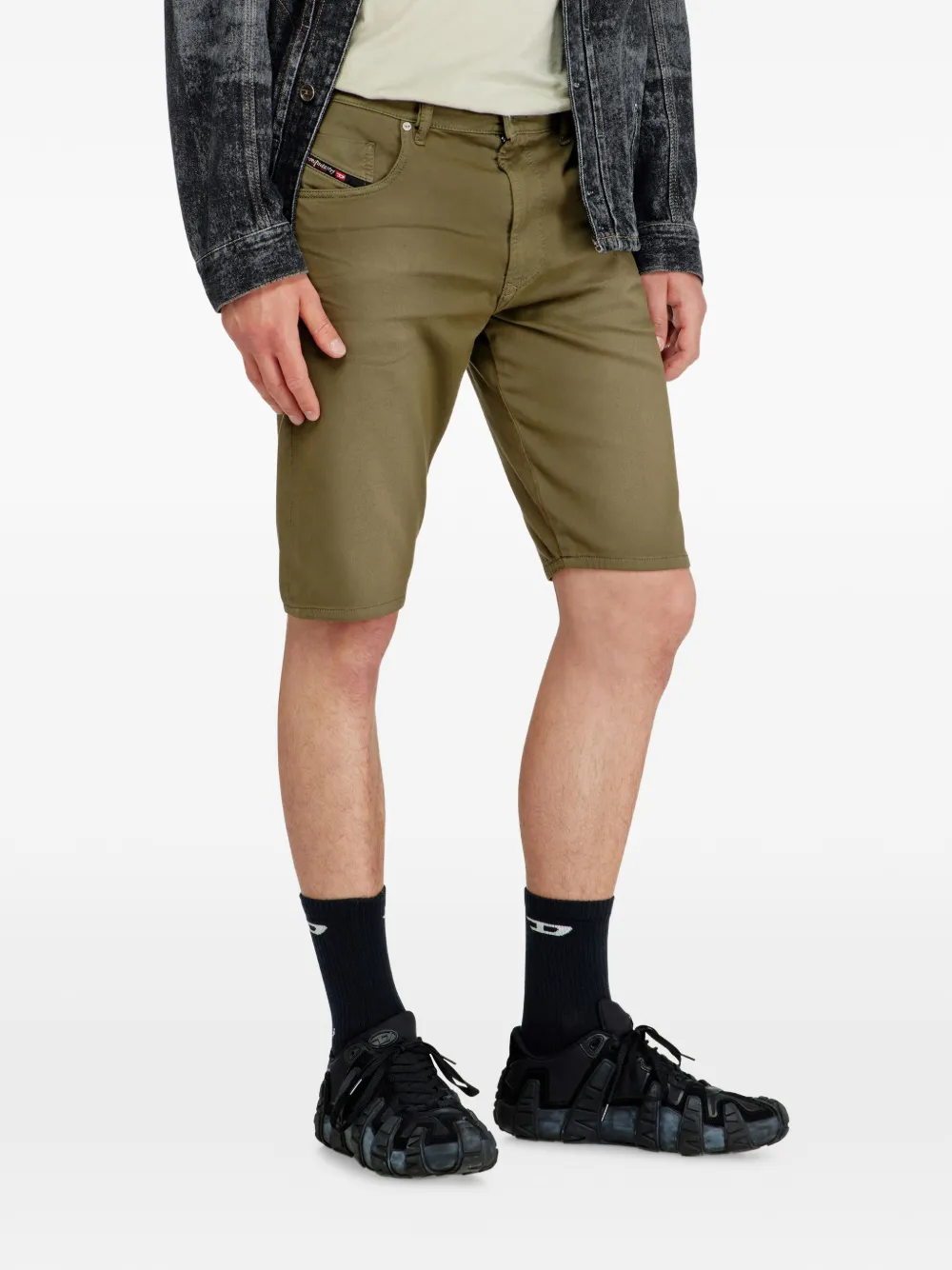 Diesel Slim-fit denim shorts Groen