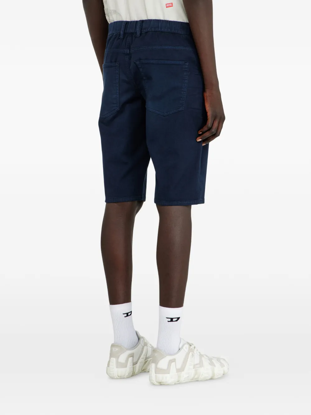Diesel Spijkershorts met knoop aan de voorkant Blauw