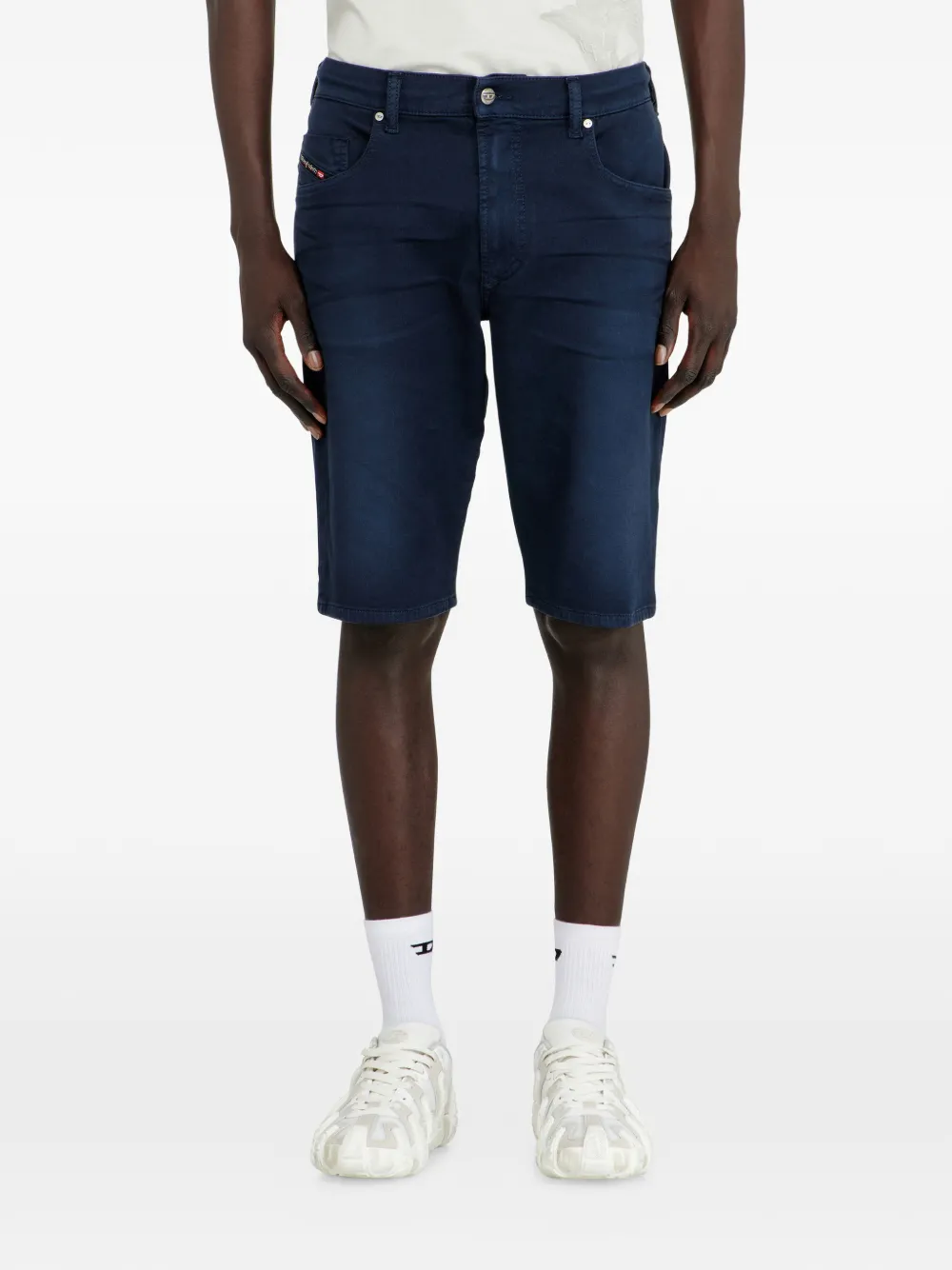 Diesel Spijkershorts met knoop aan de voorkant Blauw