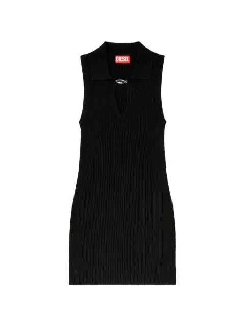 Diesel vestido corto tejido de canalé Oval D
