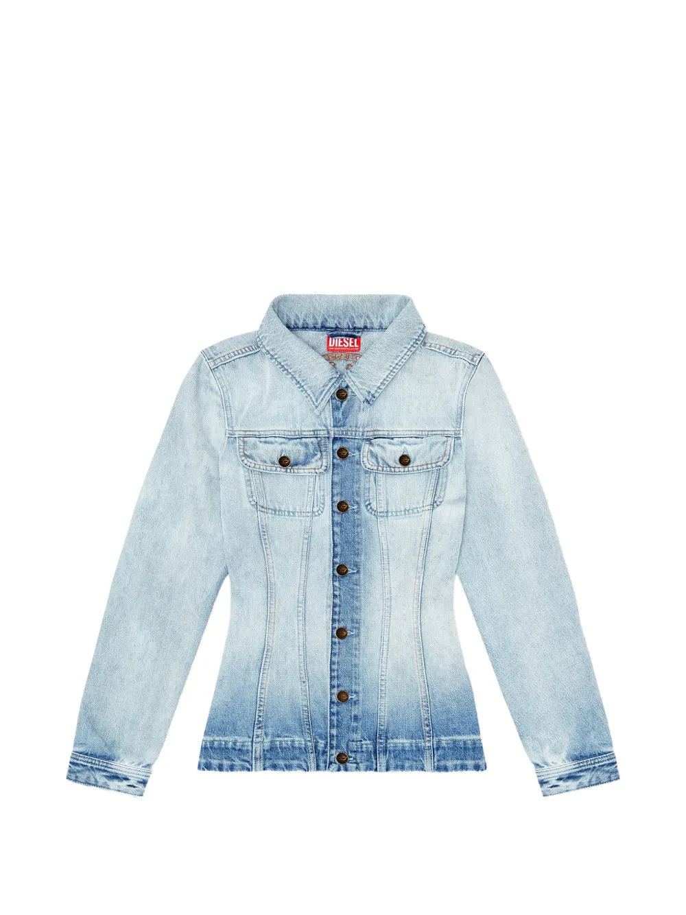 Diesel hourglass-silhouette denim jacket - Blau