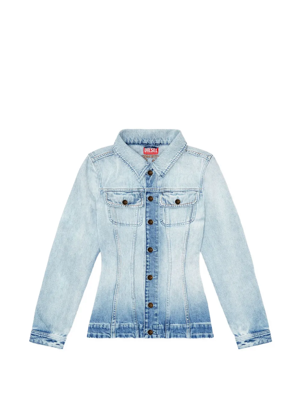 Diesel hourglass-silhouette denim jacket - Blau