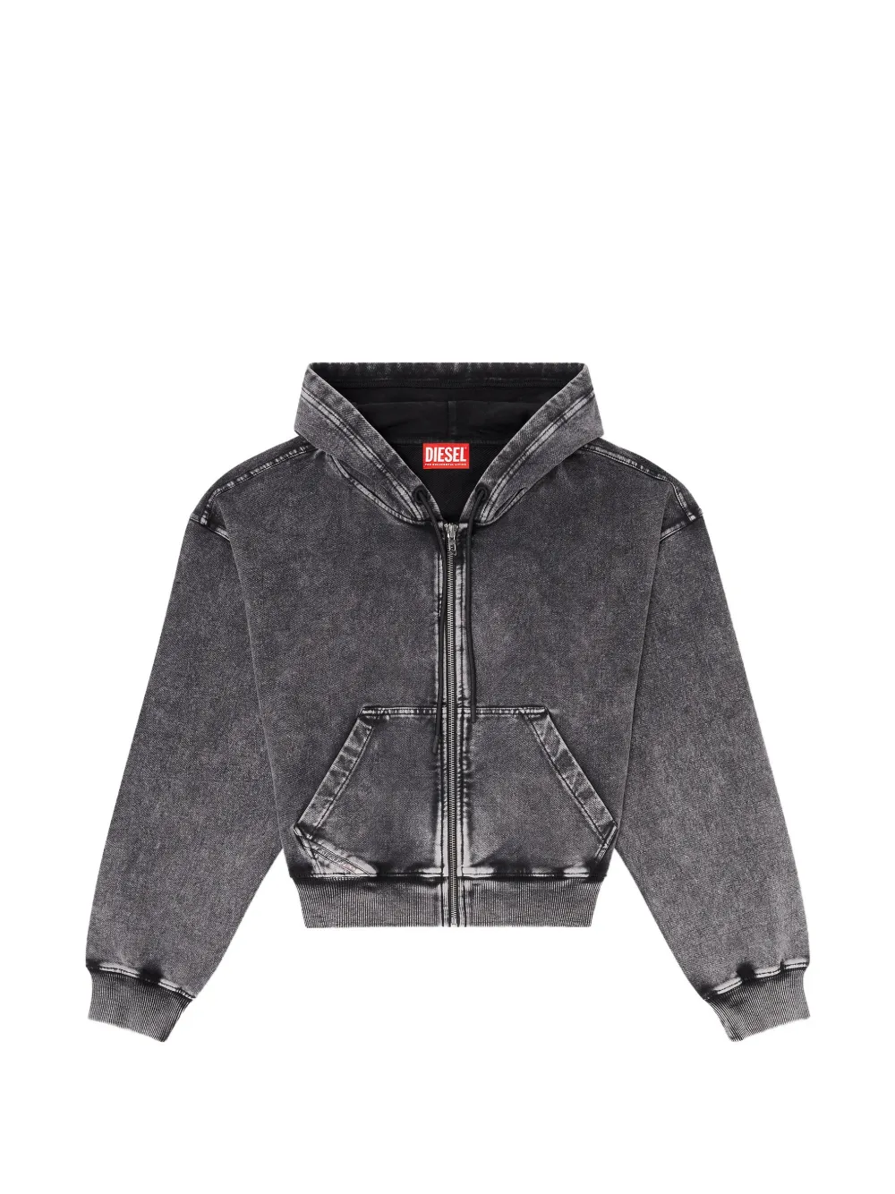 Diesel hoodie with denim effect - Grey