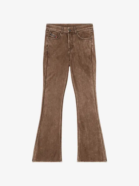 Diesel pants bootcut en tela revestida tratada