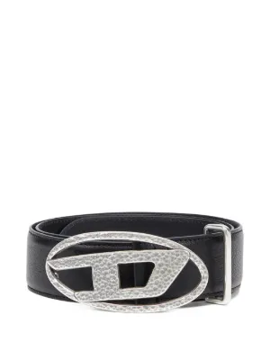 Diesel ラインストーンロゴ レザーベルト | ブラック | FARFETCH JP