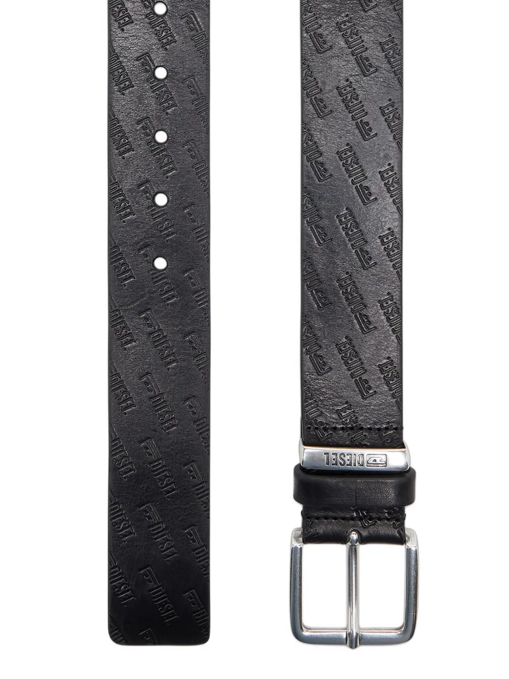 Diesel Riem met logo Zwart