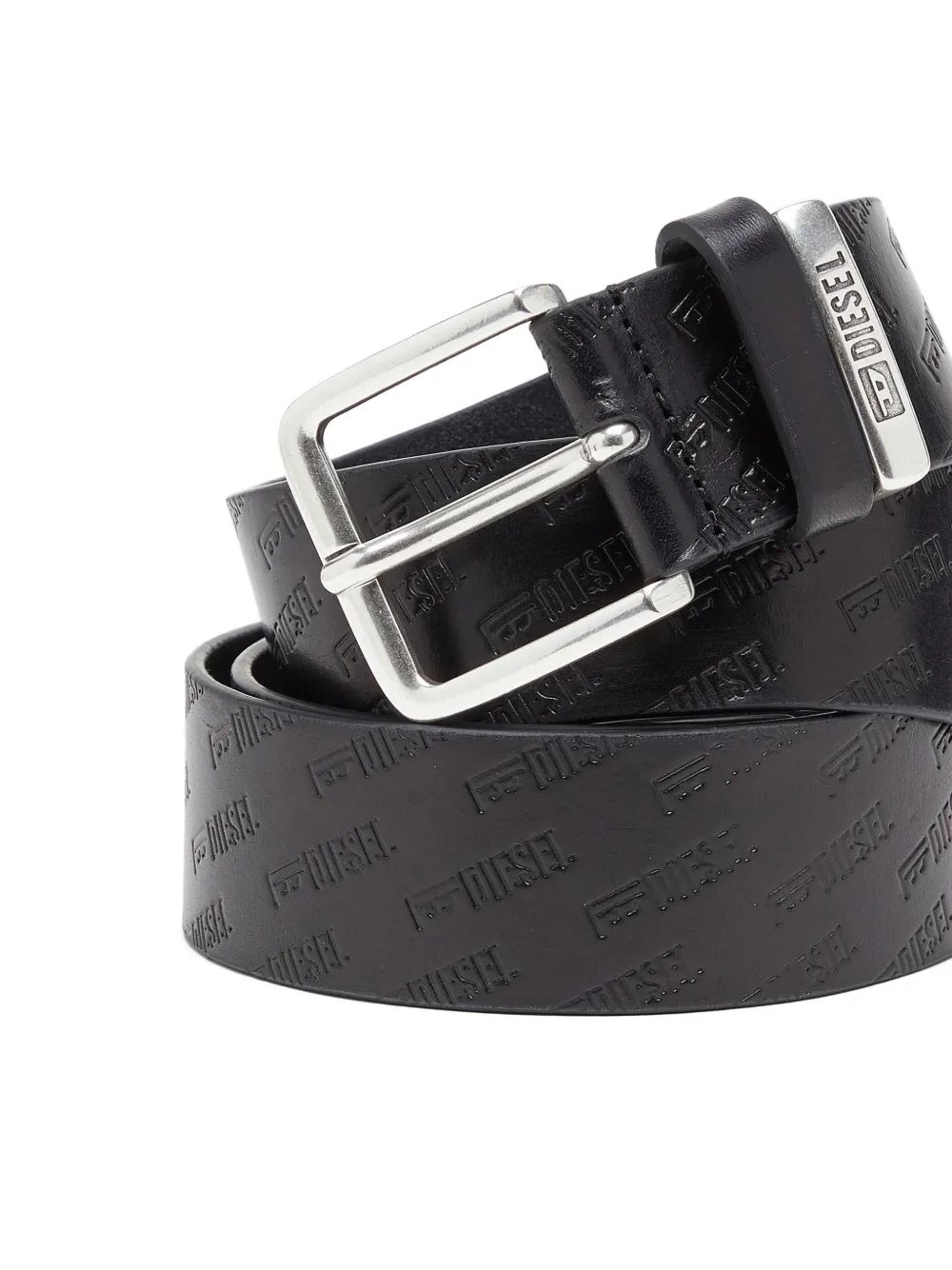 Diesel Riem met logo Zwart