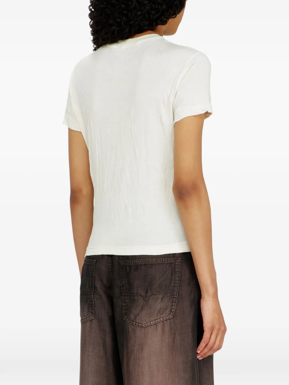 Diesel Katoenen T-shirt met grafische print Wit