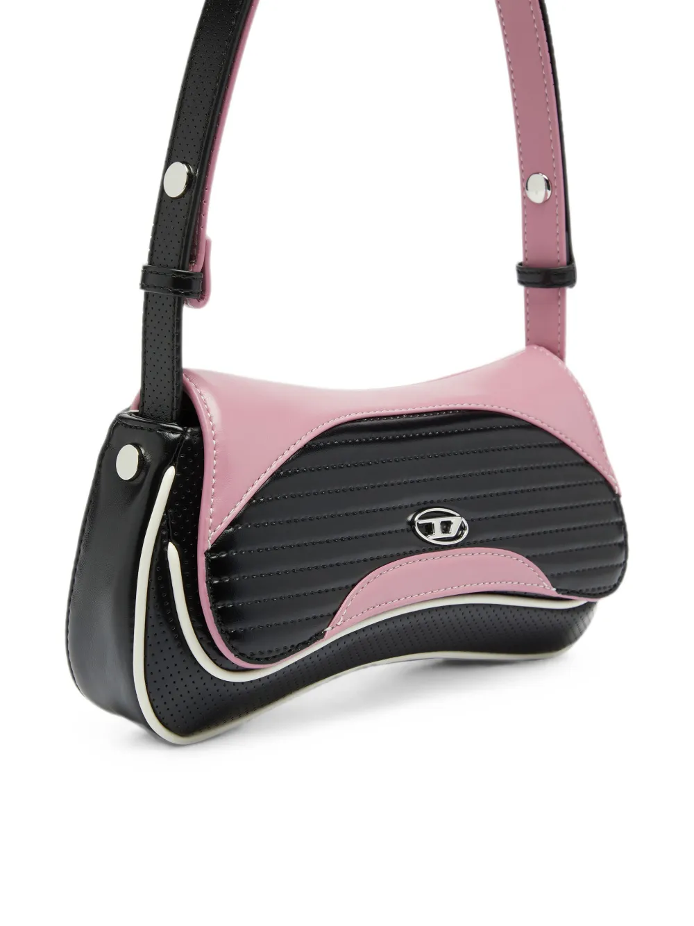 Diesel Play clutch met colourblocking Zwart