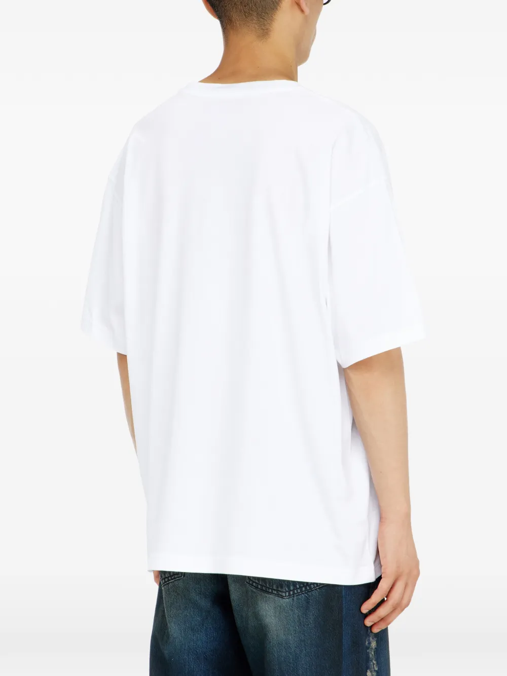Diesel Katoenen T-shirt met -logoprint Wit