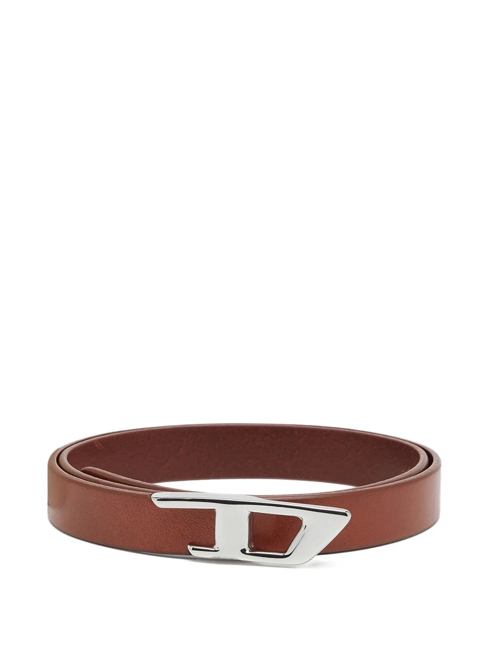 Diesel D logo belt - Marrone