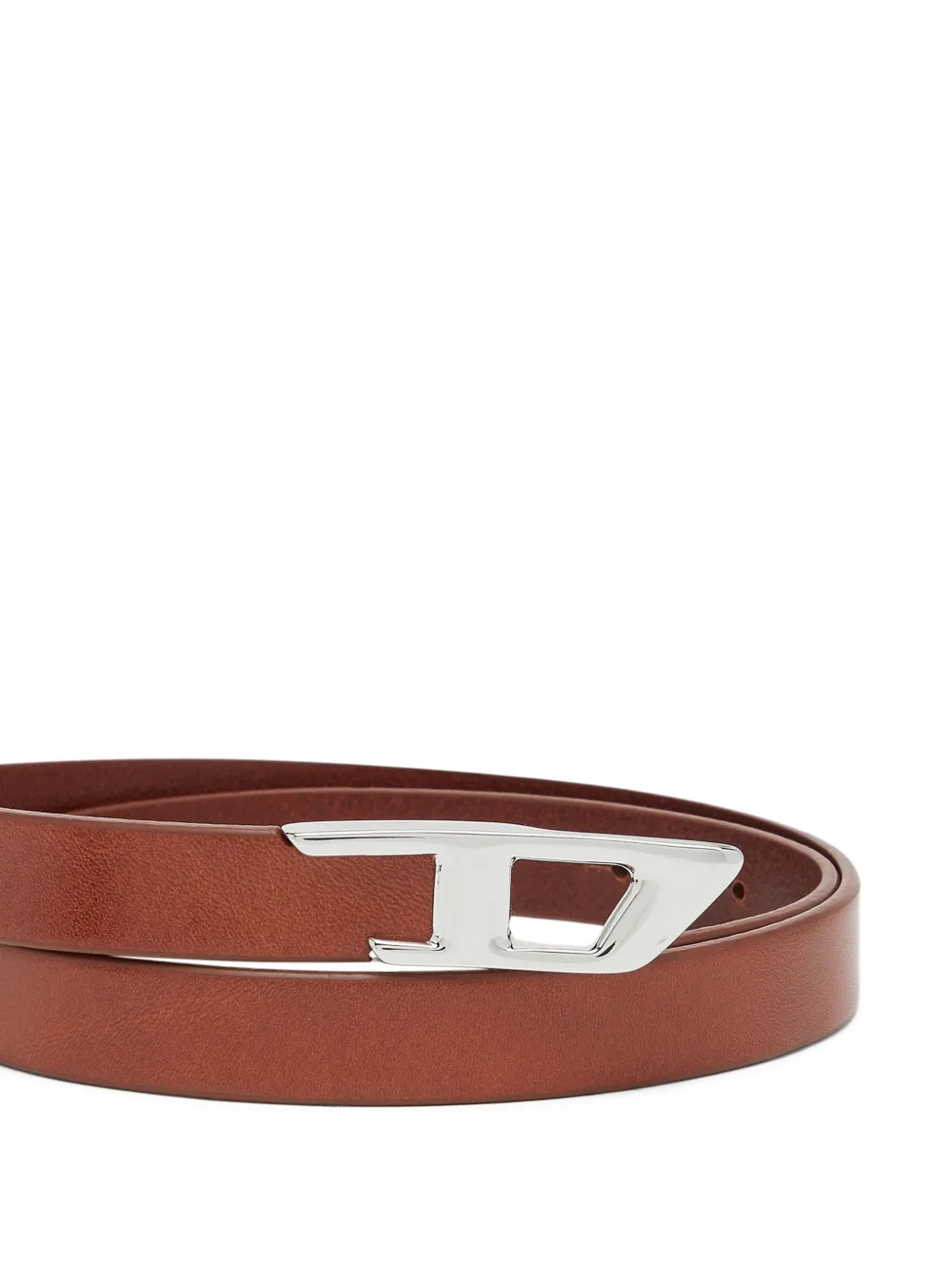 Diesel Riem met D logo Bruin