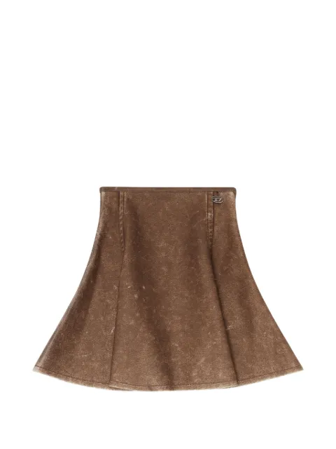Diesel flared miniskirt in bonded material