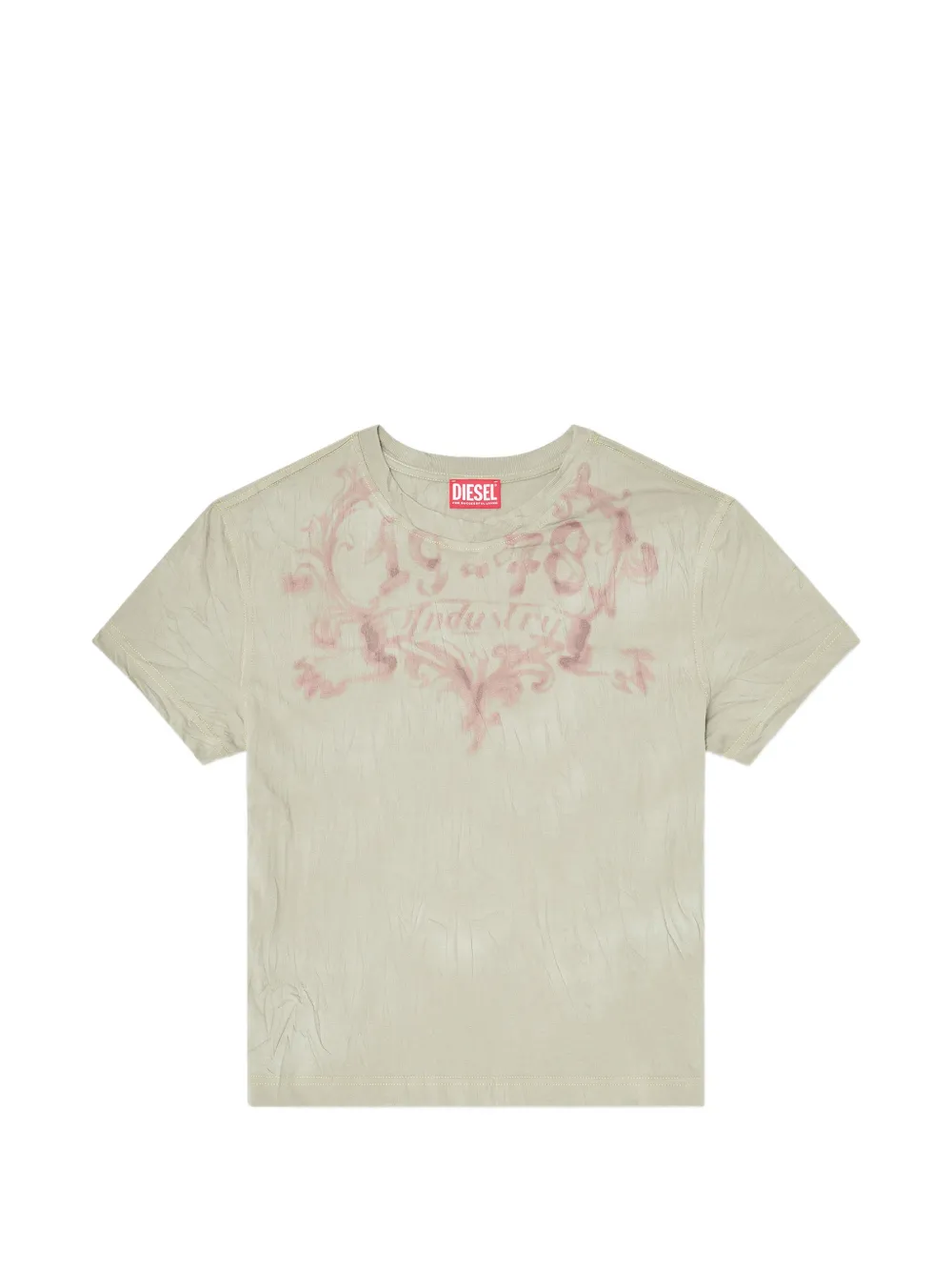 Diesel graphic-print cotton T-shirt - Nude