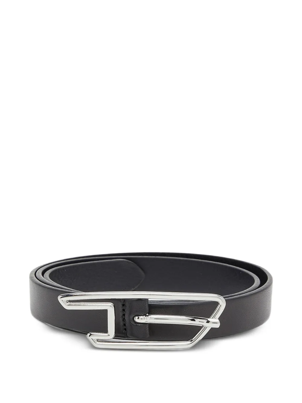 Diesel outlined D buckle belt - Nero